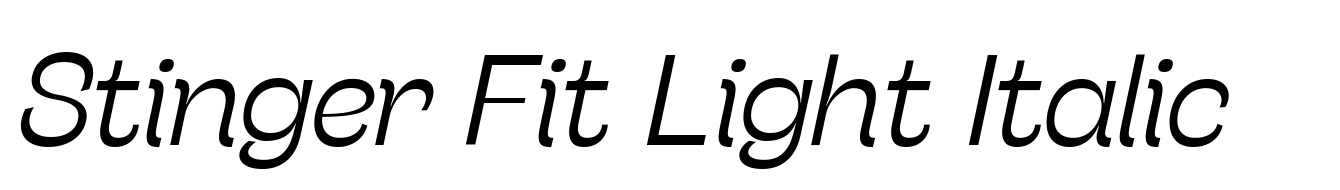 Stinger Fit Light Italic